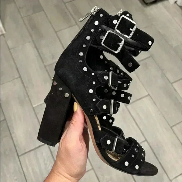 Sam Edelman Your Black Stud Heels Size 6 - Picture 3 of 7